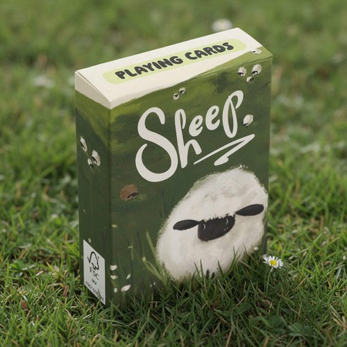 Sheep playing cards - sheep,