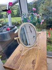 Shabby Chic Mirror Cream Bevelled Edge Glass Tilting On Stand Dressing Table