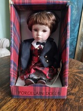 Genuine Knightbridge Collection Porcelain Collectors Doll Scottish Doll Boxed 
