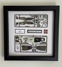 Framed Spitfire MK1 Model Art .  1/72 kit pro-painted and mounted for display