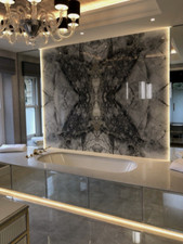 Marble bookmatch Large Porcelain Bluetta Wall Floor Tiles IN STOCK