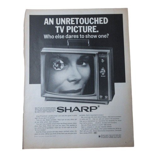 1968 sharp portable television - sharp,