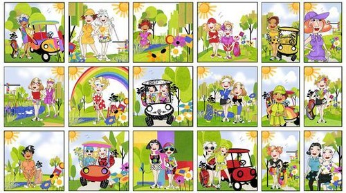 Sport golf fabric - golf, 24"x44"