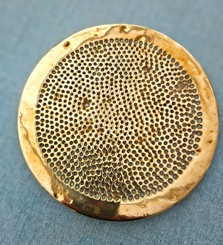 Antique hammered brass pan - hammered,