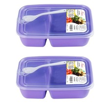 3 Compartment Meal Prep Containers – Food Storage Lunch Boxes with Lids Set