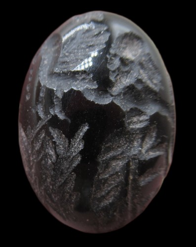 Near eastern black agate ring - near,