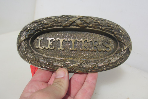 Victorian brass letterbox - brass,