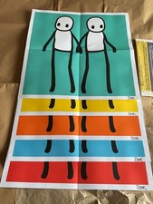 stik signed hackney today set of five posters & newspaper