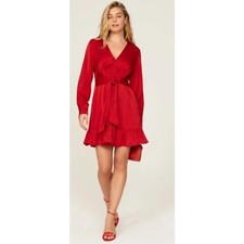 MARISSA WEBB Satin Red Tie
