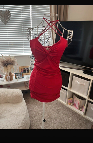 Polly red ruched strappy - oh,