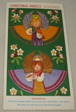 2 Vintage 3D Christmas Angels Card Decoration by I. Schricker (1970s)