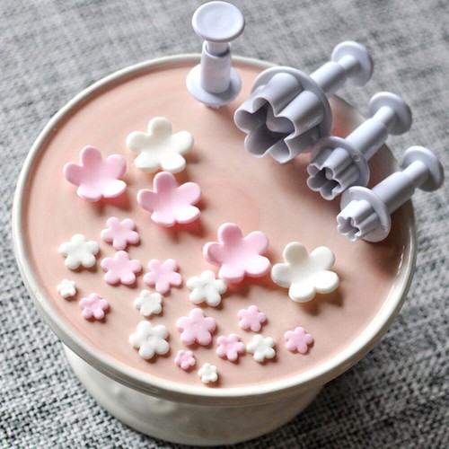 Plum flower fondant cake - plum,