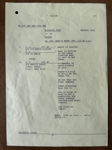 Bbc eastenders script page - script,