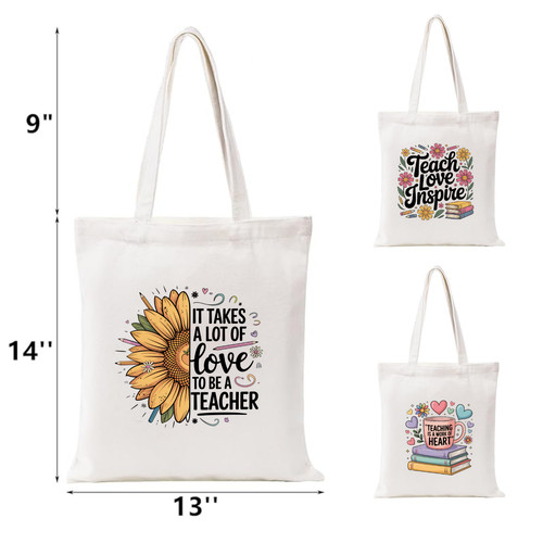 Teacher tote bag canvas - teacher,