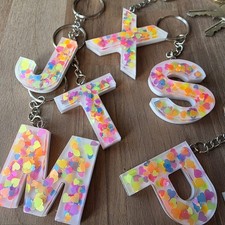 Handmade Neon Heart Keyring