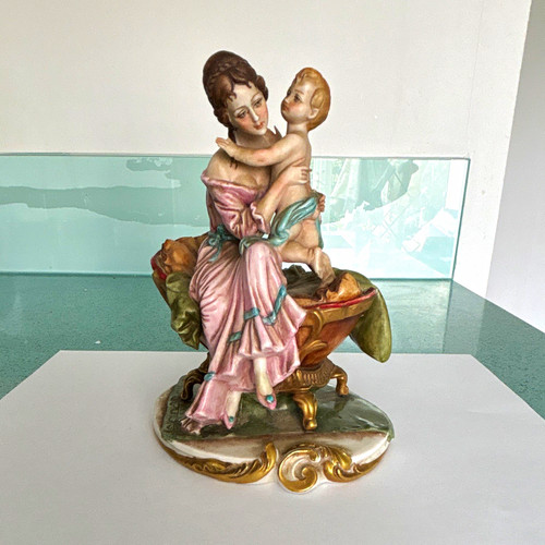 Capodimonte porcelain woman - capodimonte,