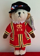 MERRYTHOUGHT made for HARRODS Beefeater Bear  12" Cardboard Tags Handmade Plush