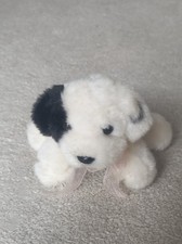 Cute Black And White Dog Plushie Toy Stuffed Animal Small