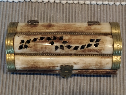 Antique bone hinged - antique, "bone?"
