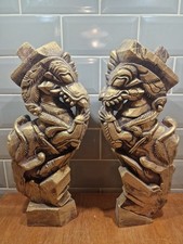 Pair Large Gilded Wood Hand