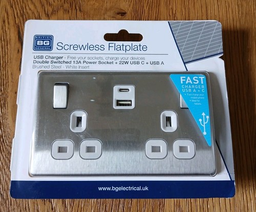 Double socket with usb fast - bg,
