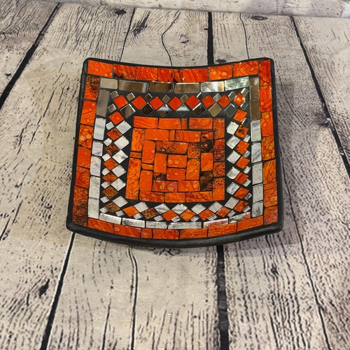 20cm orange square mirror - orange,