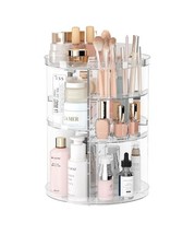 MAKEUP/COSMETIC ORGANISER/  SHELF 360 ROTATING adjustable ACRYLIC