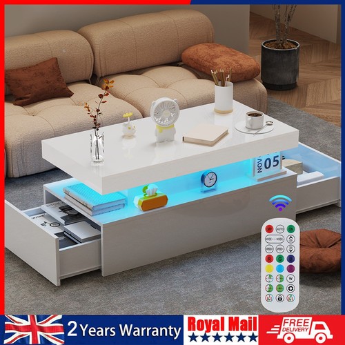 High gloss led coffee table - led,