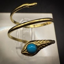 18ct Gold Turquoise Snake