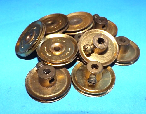 Ten meccano pulley - meccano,
