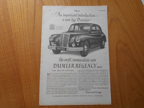 Vintage daimler regency advert - regency,