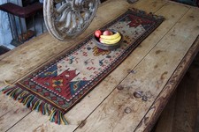 20th Century Country House Unusual Wool Zapotec Table Runner