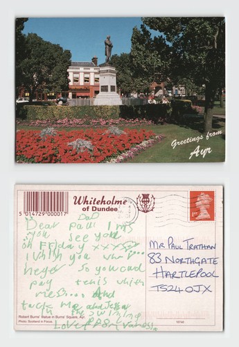 Postcard ayr robert burns - postcard,