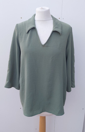 Kim top crinkle poplin v - co,