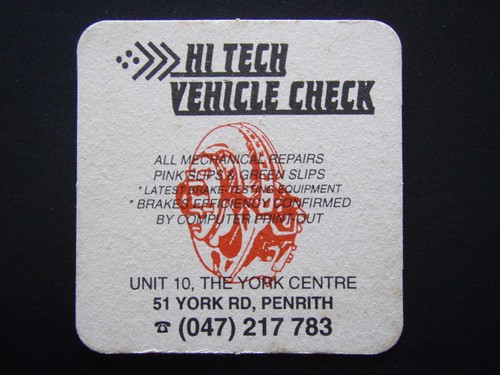Tech vehicle check unit - vehicle, 10