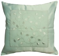 EMMA GREEN CUSHION COVERS FAUX