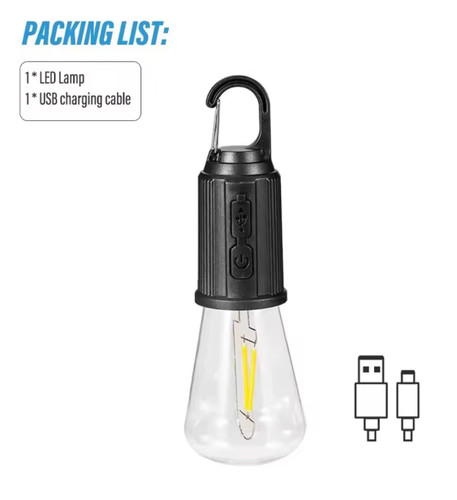 Retro led lantern camping - 2x,