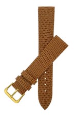 Tan Brown Lizard Grain Leather