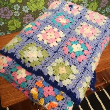 Vintage Granny Squares Purple