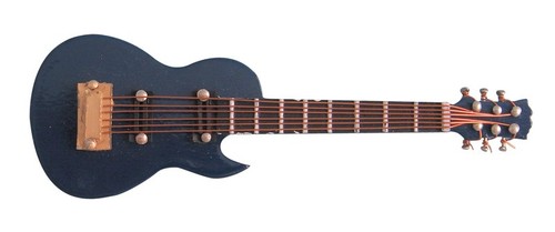Dolls house blue guitar - house,