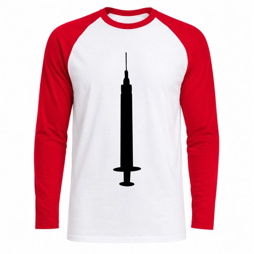 Funny syringe baseball shirt - syringe,
