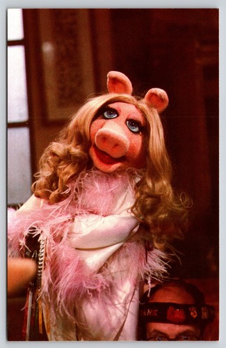 Postcard miss piggy - miss, pink