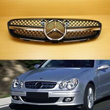 Gloss Black Front Grille Coupe Convertible 2004-2009 Fit M-Benz W209 CLK-Class