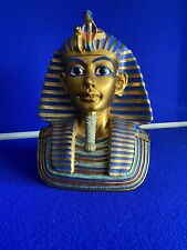 Preloved Egyptian Gold Mask of King Tut Figurine Statue Resin 9"