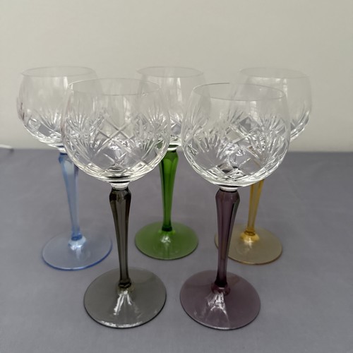 Set coloured stemmed - 5,
