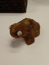 Vintage Molded Amber Beaded