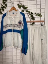Vtg 90s White Shell Tracksuit