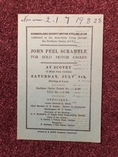Motor cycle racing programme John Peel Scramble 8th July no year Carlisle