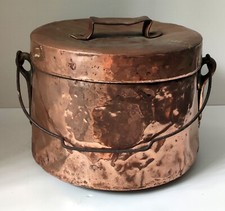 Cauldron with hammered copper