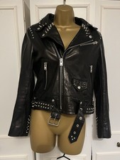 IRO JEANS Paris Studded Leather Biker Jacket – Sz 36 - Guara - Queens Never Die